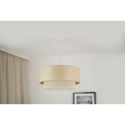 Brilagi - Lustra ar auklu ARIZONA BOHO 1xE27/15W/230V d. 45 cm bēša/balta
