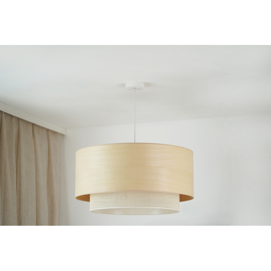 Brilagi - Lustra ar auklu ARIZONA BOHO 1xE27/15W/230V d. 60 cm bēša/balta