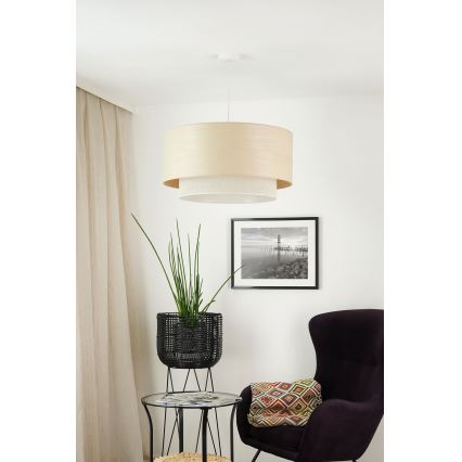 Brilagi - Lustra ar auklu ARIZONA BOHO 1xE27/15W/230V d. 60 cm bēša/balta