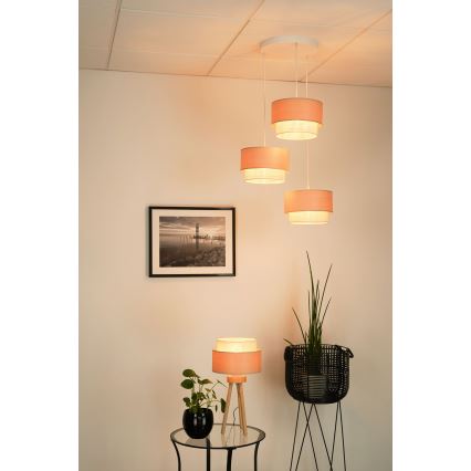 Brilagi - Lustra ar auklu ARIZONA BOHO 3xE27/15W/230V bēša/balta