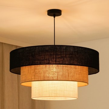 Brilagi - Lustra ar auklu ASPEN LUNETA 1xE27/15W/230V d. 60 cm melna/bēša/krēmkrāsa