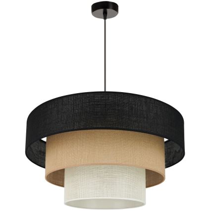 Brilagi - Lustra ar auklu ASPEN LUNETA 1xE27/15W/230V d. 60 cm melna/bēša/krēmkrāsa