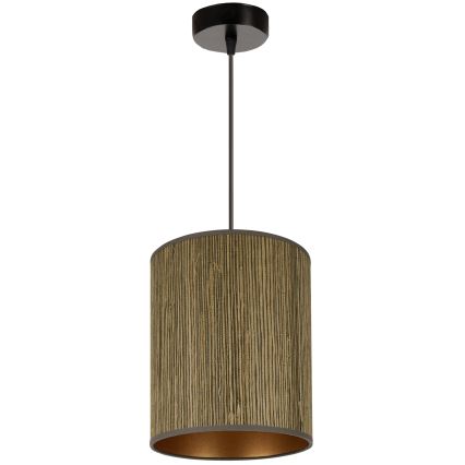 Brilagi - Lustra ar auklu BOSTON ROLLER 1xE27/15W/230V d. 21 cm salmi brūna/zelta