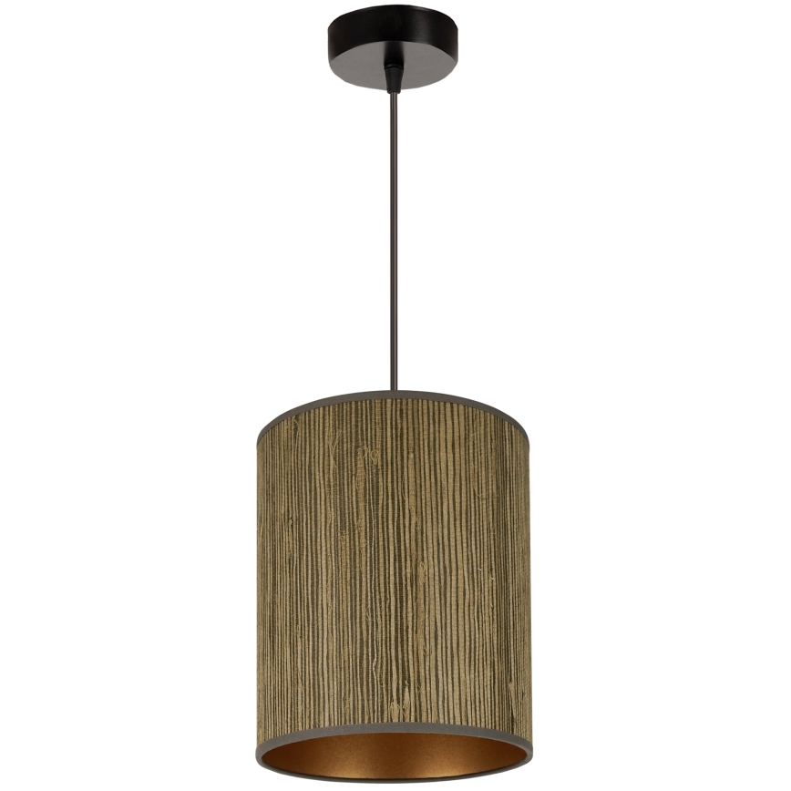Brilagi - Lustra ar auklu BOSTON ROLLER 1xE27/15W/230V d. 21 cm salmi brūna/zelta