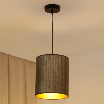 Brilagi - Lustra ar auklu BOSTON ROLLER 1xE27/15W/230V d. 21 cm salmi brūna/zelta