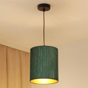 Brilagi - Lustra ar auklu BOSTON ROLLER 1xE27/15W/230V d. 21 cm salmi zaļa/zelta