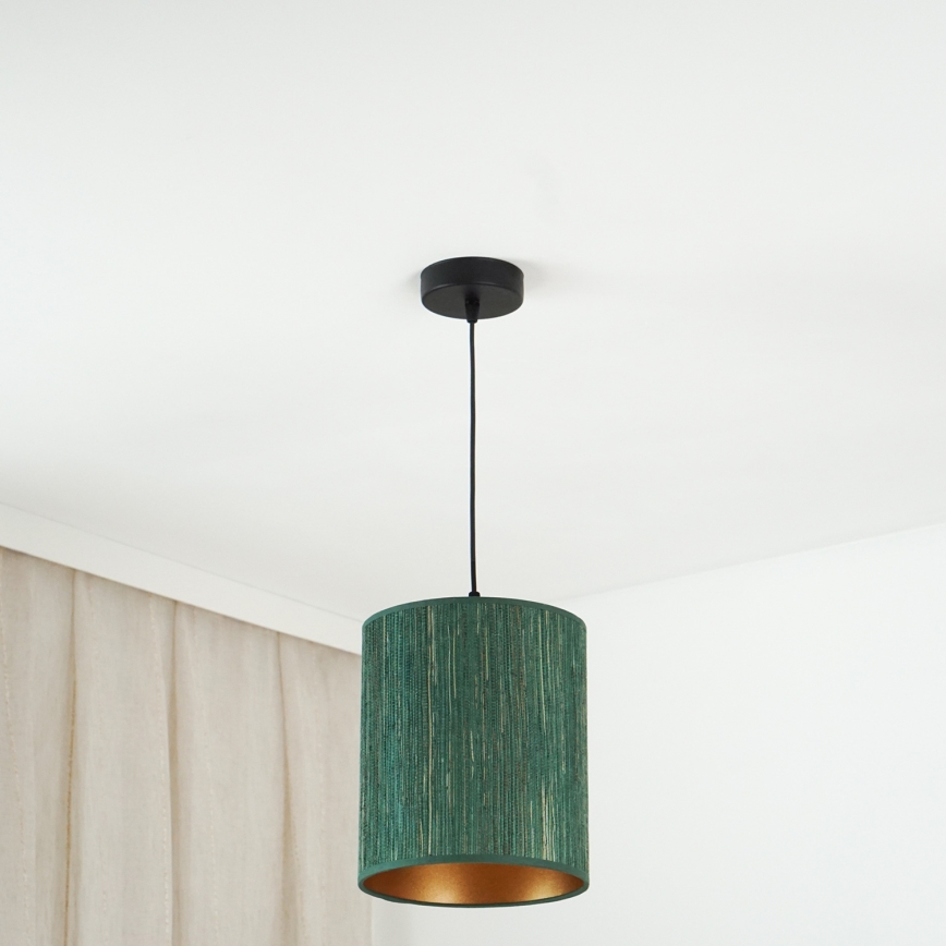 Brilagi - Lustra ar auklu BOSTON ROLLER 1xE27/15W/230V d. 21 cm salmi zaļa/zelta
