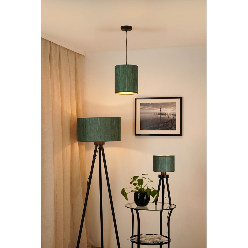 Brilagi - Lustra ar auklu BOSTON ROLLER 1xE27/15W/230V d. 21 cm salmi zaļa/zelta