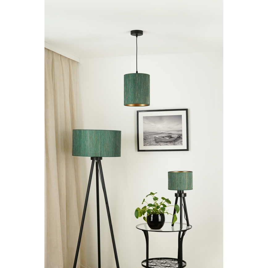 Brilagi - Lustra ar auklu BOSTON ROLLER 1xE27/15W/230V d. 21 cm salmi zaļa/zelta