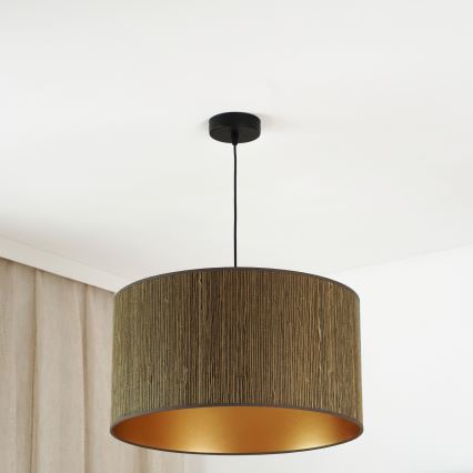 Brilagi - Lustra ar auklu BOSTON ROLLER 1xE27/15W/230V d. 45 cm salmi brūna/zelta