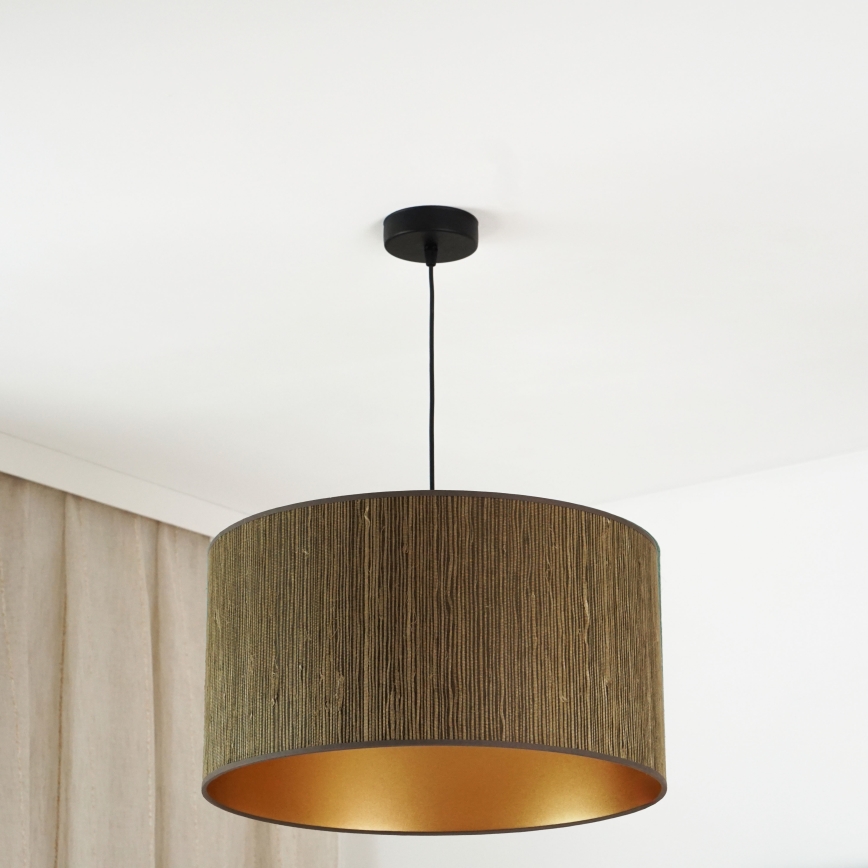Brilagi - Lustra ar auklu BOSTON ROLLER 1xE27/15W/230V d. 45 cm salmi brūna/zelta
