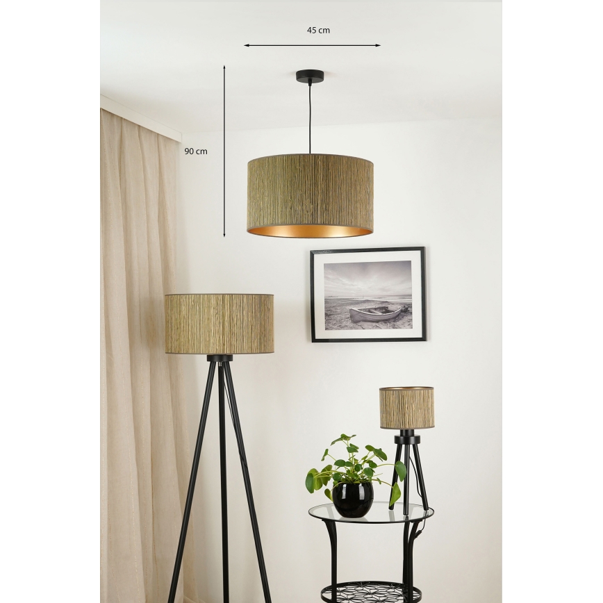 Brilagi - Lustra ar auklu BOSTON ROLLER 1xE27/15W/230V d. 45 cm salmi brūna/zelta