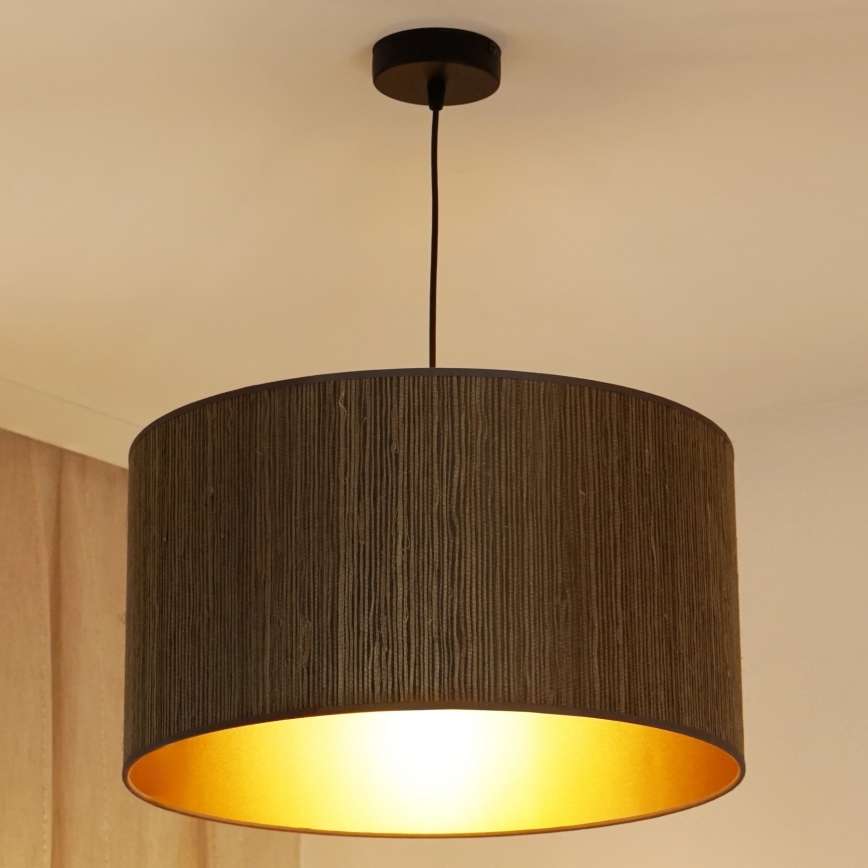 Brilagi - Lustra ar auklu BOSTON ROLLER 1xE27/15W/230V d. 45 cm salmi brūna/zelta