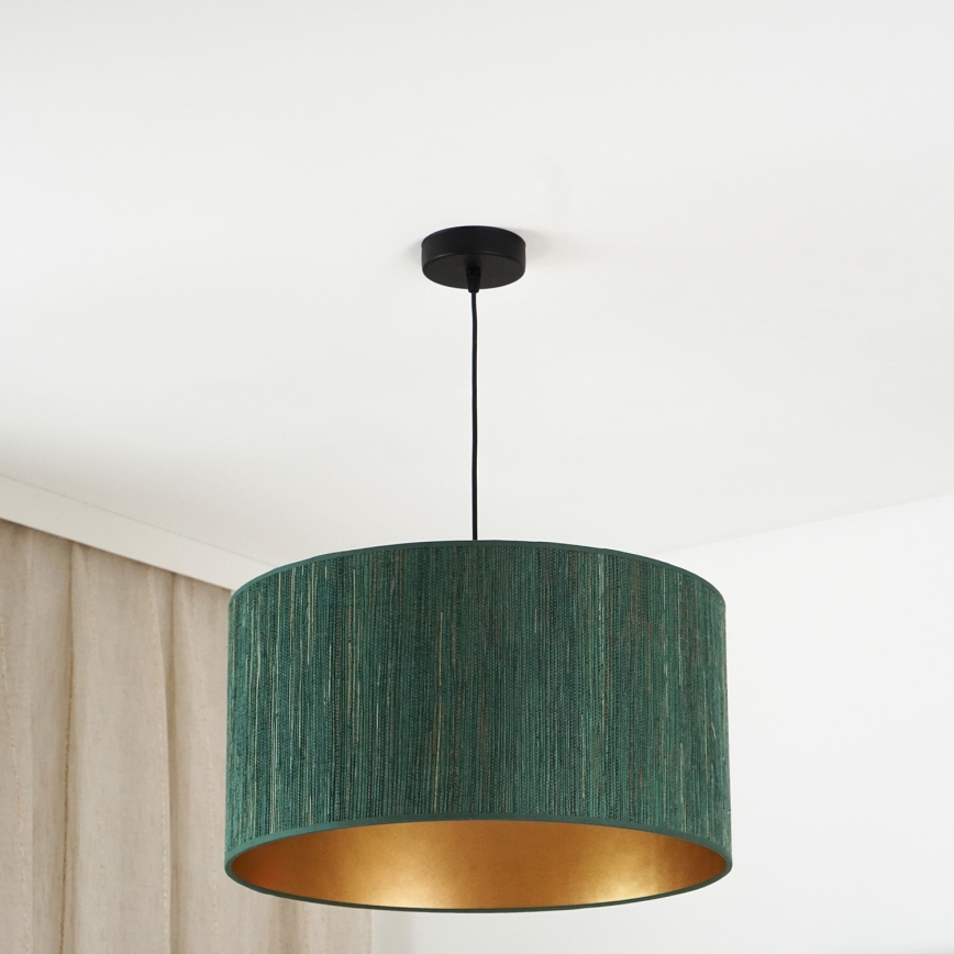 Brilagi - Lustra ar auklu BOSTON ROLLER 1xE27/15W/230V d. 45 cm salmi zaļa/zelta