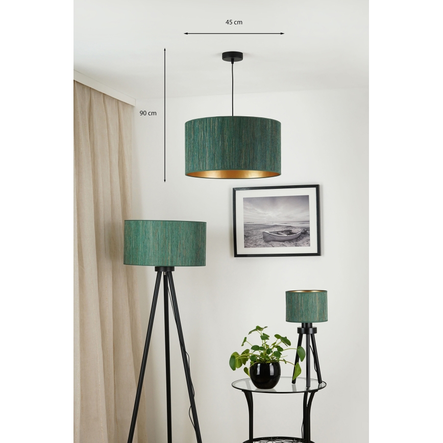 Brilagi - Lustra ar auklu BOSTON ROLLER 1xE27/15W/230V d. 45 cm salmi zaļa/zelta