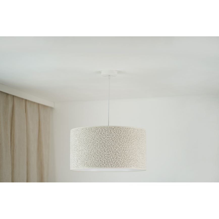 Brilagi - Lustra ar auklu BOUCLE ROLLER 1xE27/15W/230V d. 45 cm krēmkrāsa