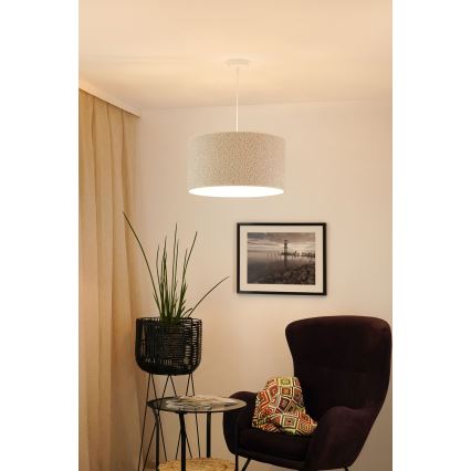 Brilagi - Lustra ar auklu BOUCLE ROLLER 1xE27/15W/230V d. 45 cm krēmkrāsa