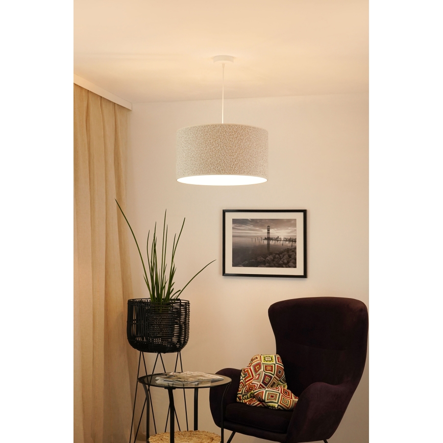 Brilagi - Lustra ar auklu BOUCLE ROLLER 1xE27/15W/230V d. 45 cm krēmkrāsa