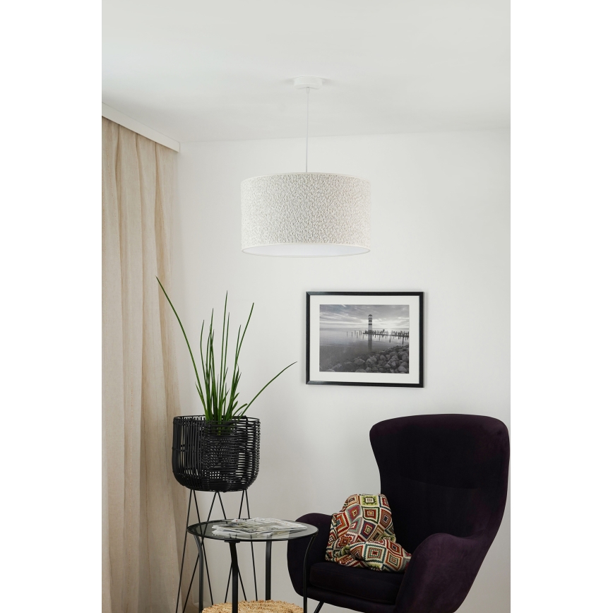 Brilagi - Lustra ar auklu BOUCLE ROLLER 1xE27/15W/230V d. 45 cm krēmkrāsa