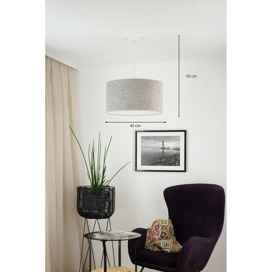 Brilagi - Lustra ar auklu BOUCLE ROLLER 1xE27/15W/230V d. 45 cm pelēka