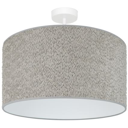 Brilagi - Lustra ar auklu BOUCLE ROLLER 1xE27/15W/230V d. 45 cm pelēka