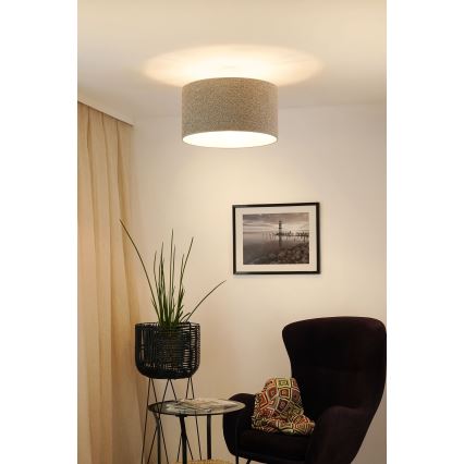 Brilagi - Lustra ar auklu BOUCLE ROLLER 1xE27/15W/230V d. 45 cm pelēka