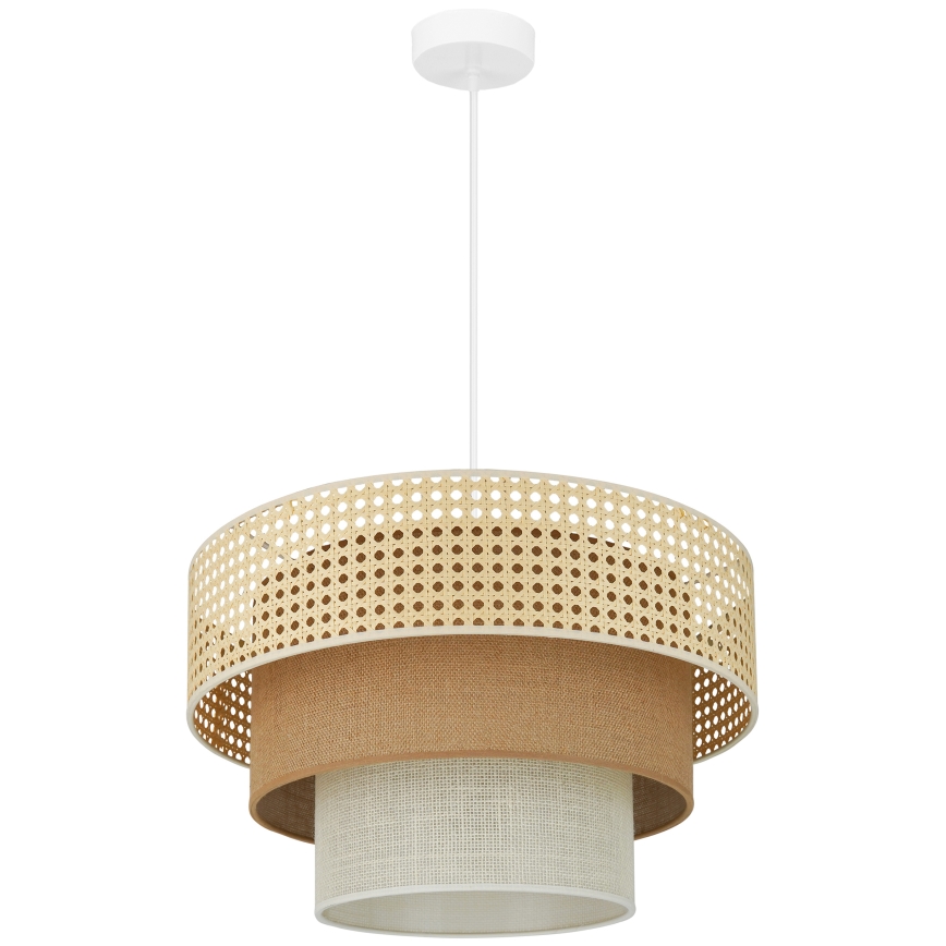 Brilagi - Lustra ar auklu CEDAR LUNETA 1xE27/15W/230V d. 45 cm bēša/brūna/krēmkrāsa