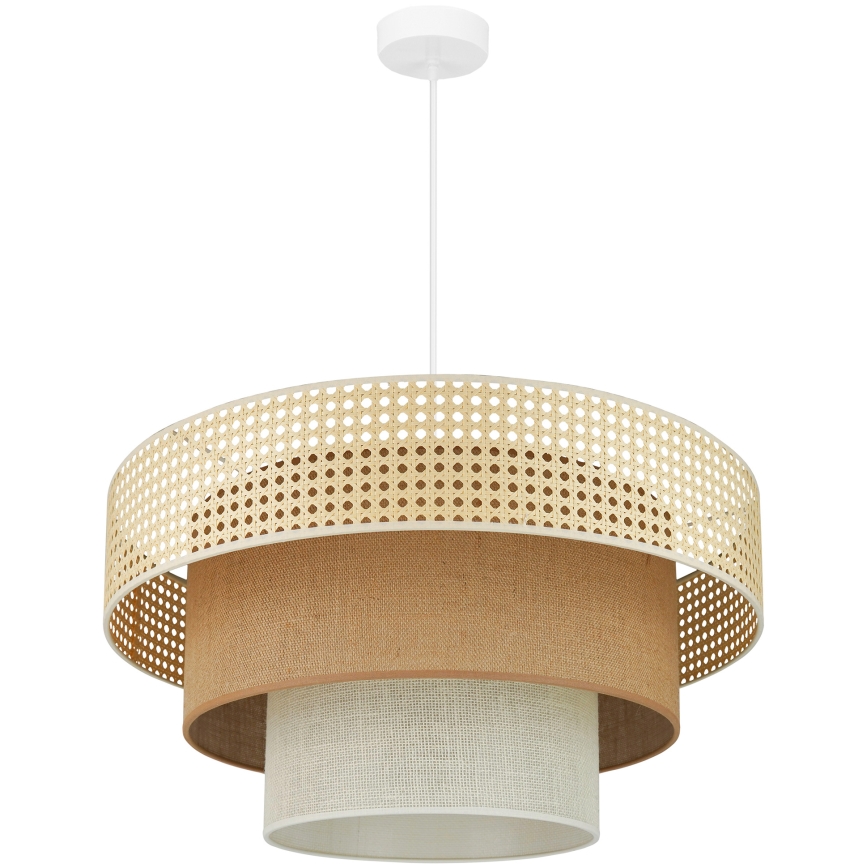 Brilagi - Lustra ar auklu CEDAR LUNETA 1xE27/15W/230V d. 60 cm bēša/brūna/krēmkrāsa