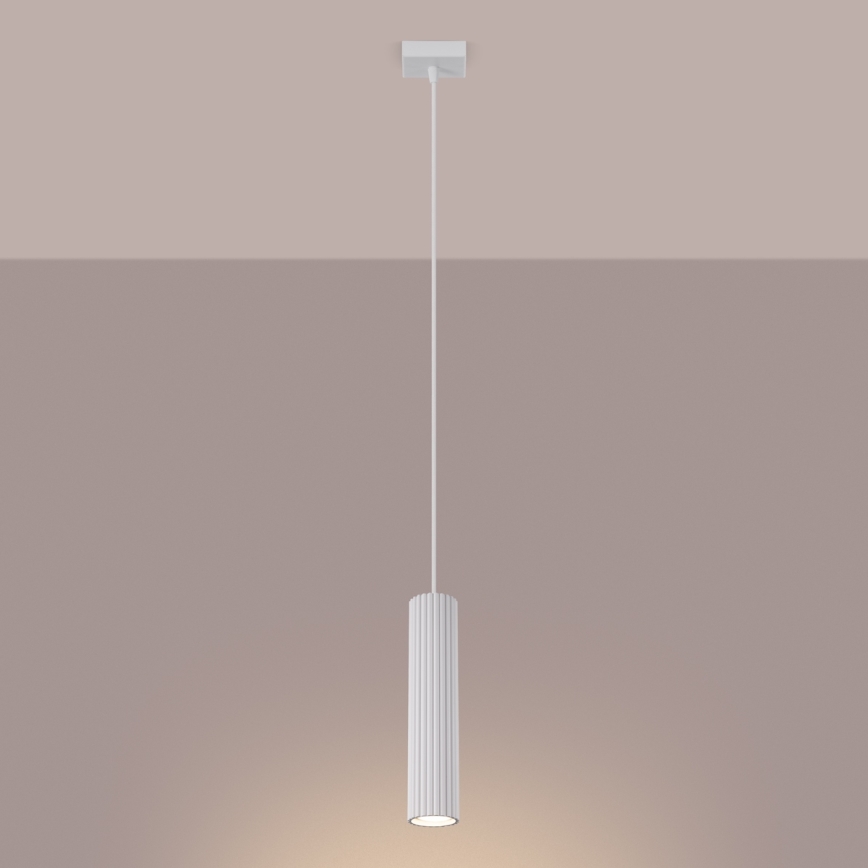 Brilagi - Lustra ar auklu CRESTO 1xGU10/10W/230V balta