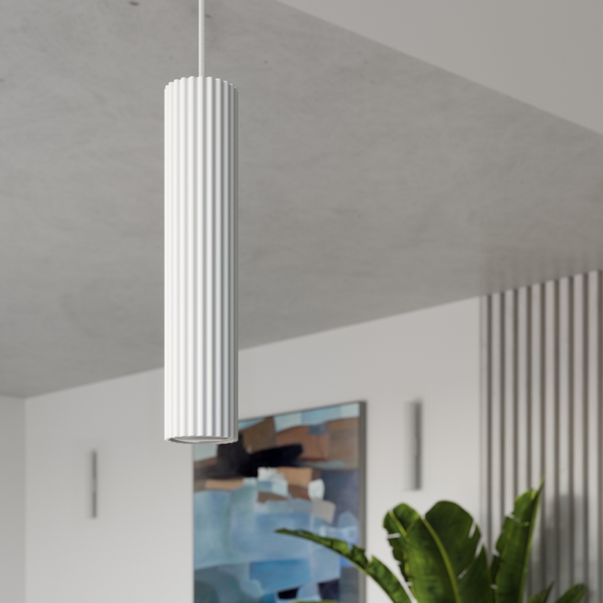 Brilagi - Lustra ar auklu CRESTO 1xGU10/10W/230V balta