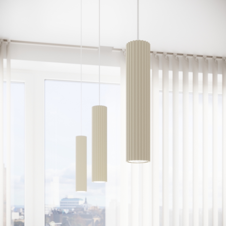 Brilagi - Lustra ar auklu CRESTO 1xGU10/10W/230V krēmkrāsa
