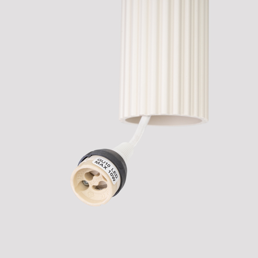 Brilagi - Lustra ar auklu CRESTO 1xGU10/10W/230V krēmkrāsa