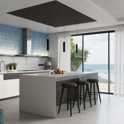 Brilagi - Lustra ar auklu CRESTO 1xGU10/10W/230V melna