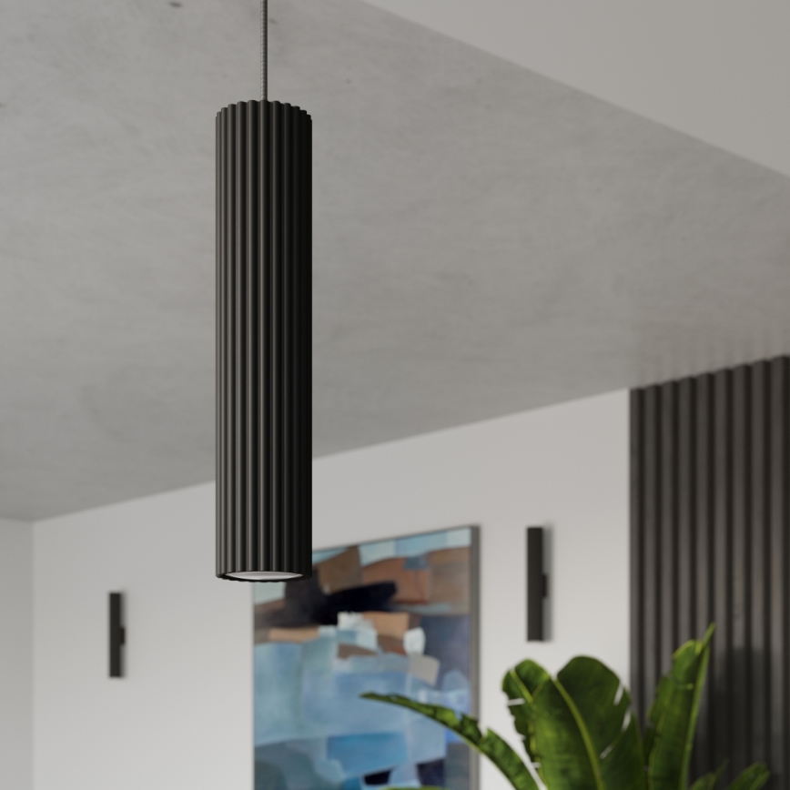 Brilagi - Lustra ar auklu CRESTO 1xGU10/10W/230V melna