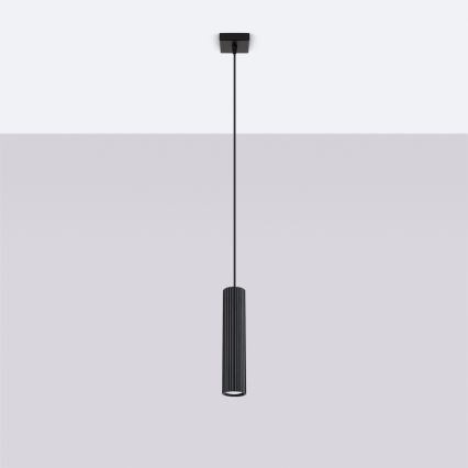 Brilagi - Lustra ar auklu CRESTO 1xGU10/10W/230V melna