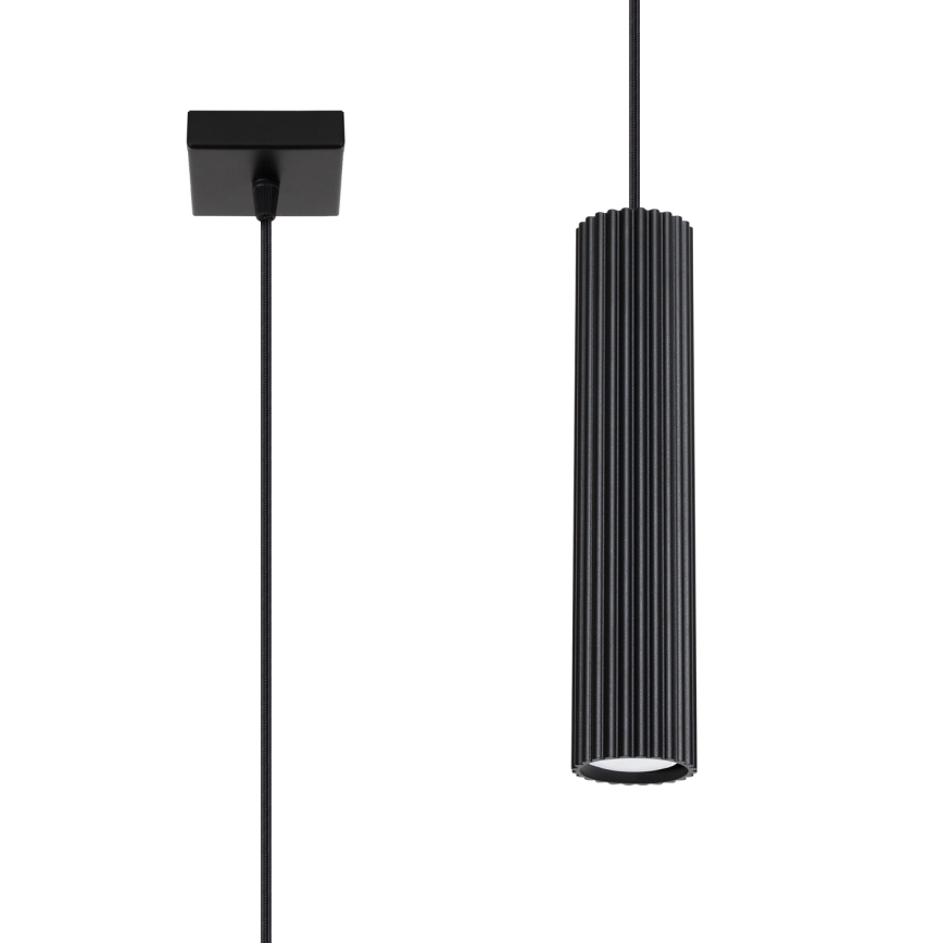 Brilagi - Lustra ar auklu CRESTO 1xGU10/10W/230V melna