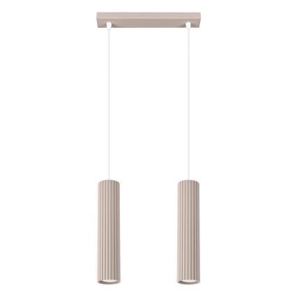 Brilagi - Lustra ar auklu CRESTO 2xGU10/10W/230V taupe