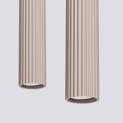 Brilagi - Lustra ar auklu CRESTO 2xGU10/10W/230V taupe