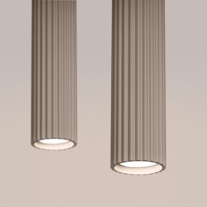 Brilagi - Lustra ar auklu CRESTO 2xGU10/10W/230V taupe