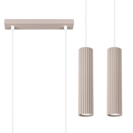 Brilagi - Lustra ar auklu CRESTO 2xGU10/10W/230V taupe