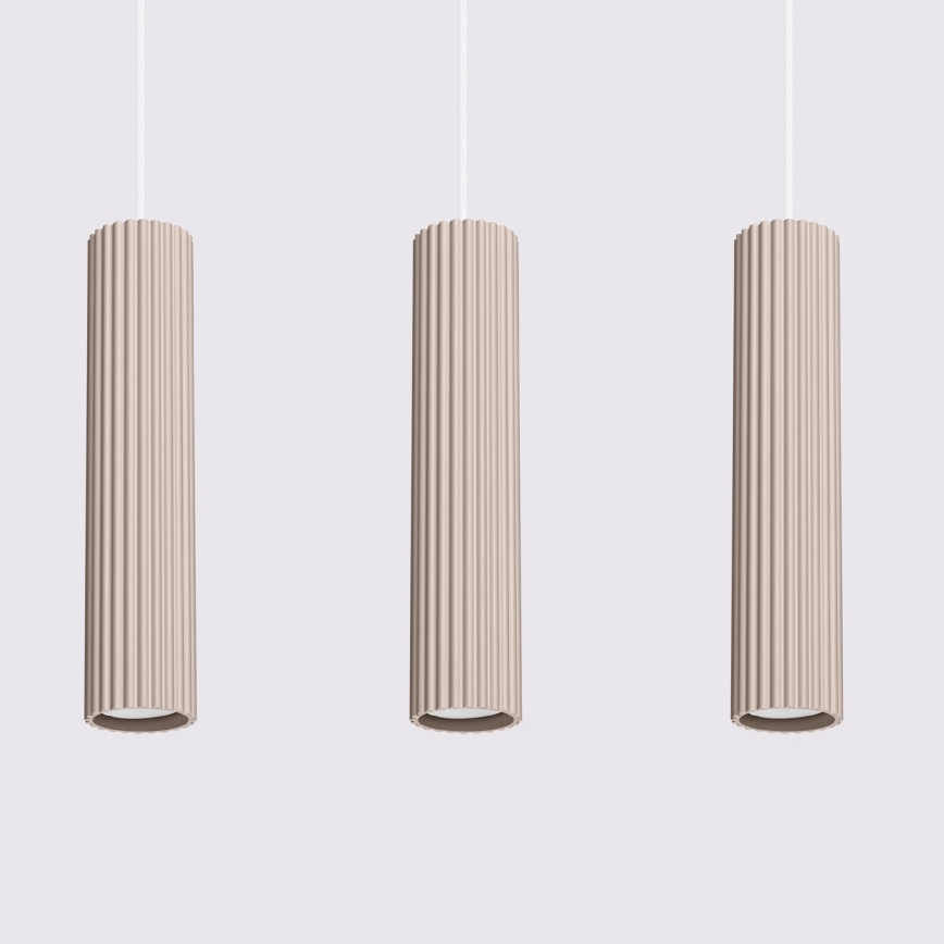 Brilagi - Lustra ar auklu CRESTO 3xGU10/10W/230V taupe