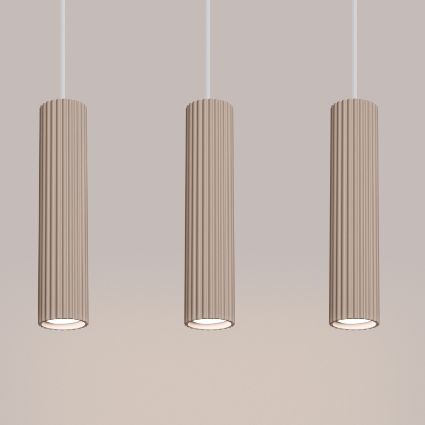 Brilagi - Lustra ar auklu CRESTO 3xGU10/10W/230V taupe