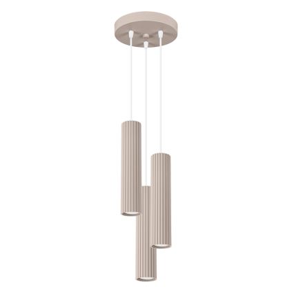 Brilagi - Lustra ar auklu CRESTO 3xGU10/10W/230V taupe