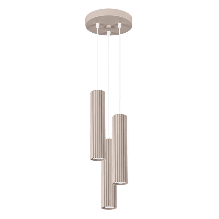 Brilagi - Lustra ar auklu CRESTO 3xGU10/10W/230V taupe