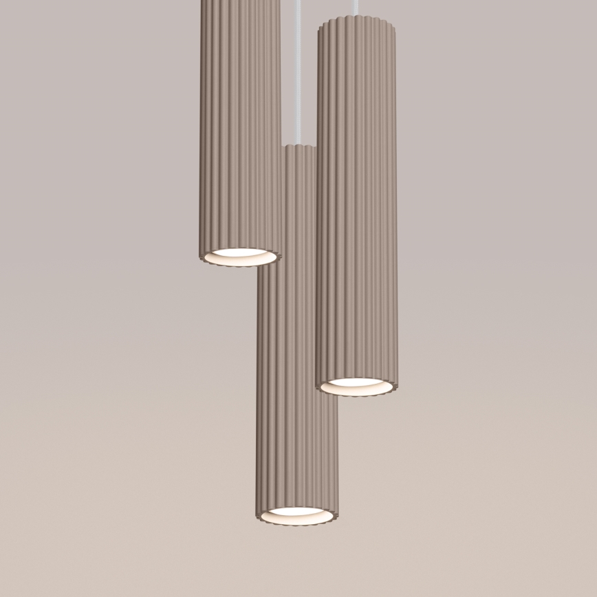 Brilagi - Lustra ar auklu CRESTO 3xGU10/10W/230V taupe