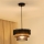 Brilagi - Lustra ar auklu DAKOTA LUNETA 1xE27/15W/230V d. 25 cm melna/bēša