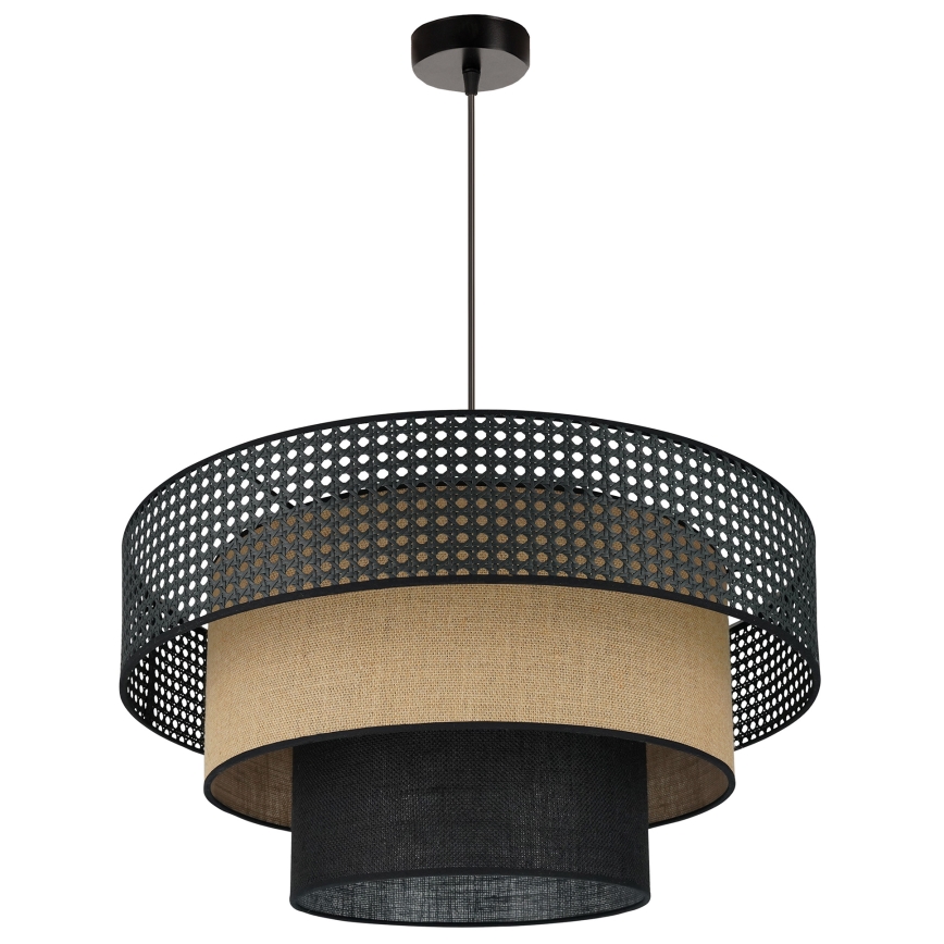 Brilagi - Lustra ar auklu DAKOTA LUNETA 1xE27/15W/230V d. 60 cm melna/bēša