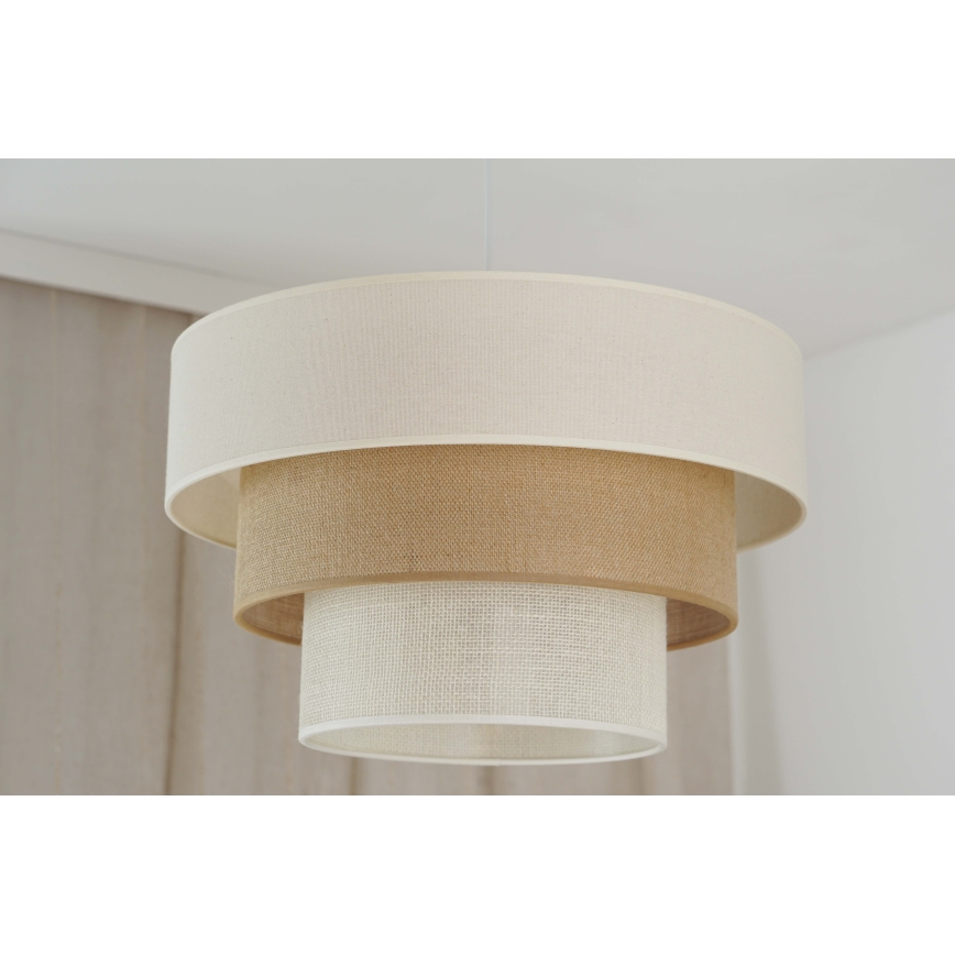 Brilagi - Lustra ar auklu DENVER LUNETA 1xE27/15W/230V d. 45 cm bēša/brūna/krēmkrāsa