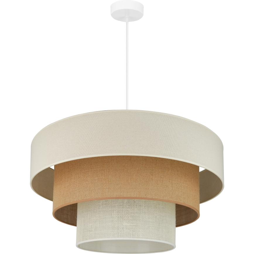 Brilagi - Lustra ar auklu DENVER LUNETA 1xE27/15W/230V d. 60 cm bēša/brūna/krēmkrāsa
