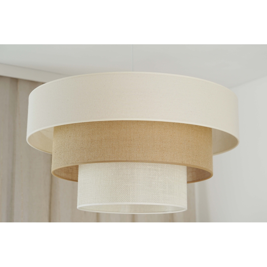 Brilagi - Lustra ar auklu DENVER LUNETA 1xE27/15W/230V d. 60 cm bēša/brūna/krēmkrāsa
